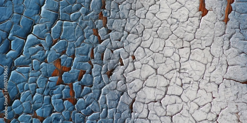 Tableau sur toile Arid soil in the winter Caused by global warming and deforestation
