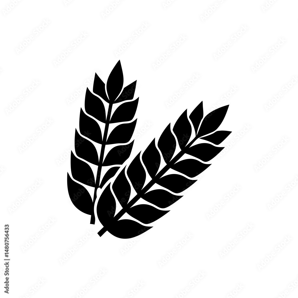 Fototapeta premium creative details Outline silhouette Wheat icon vector illustration 
