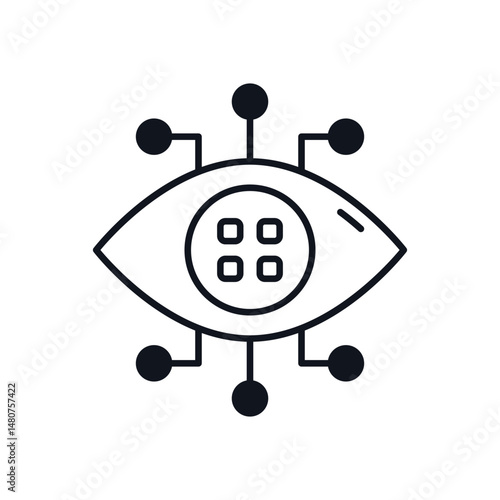 Bionic Eye Vector icon