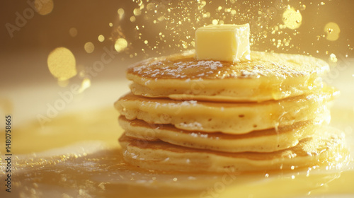 Wallpaper Mural Pancakes with syrup splash Torontodigital.ca