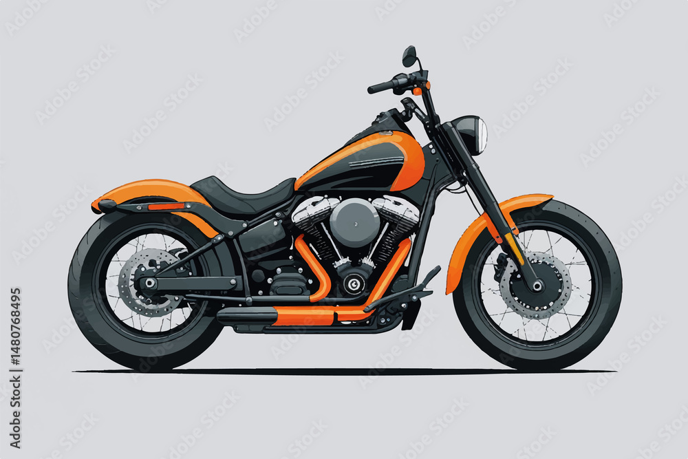 Fototapeta premium motorcycle on a white background