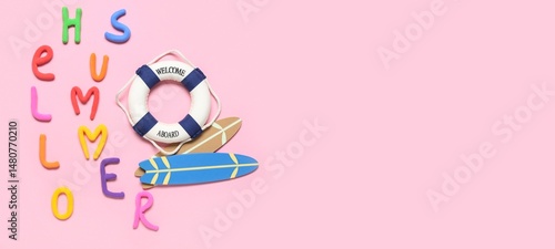 Text HELLO SUMMER, small su...