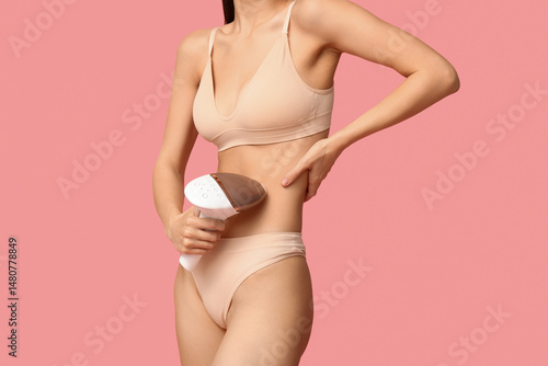 Young woman with modern pho...
