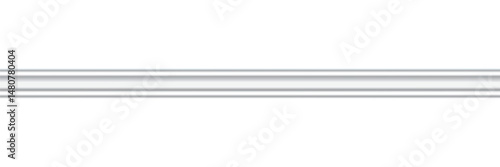 Close up of white decorative moulding baseboard in empty modern room interior detail trim wall panel design stock