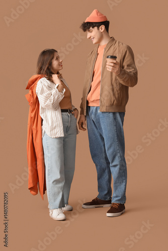 Young beautiful couple in s...