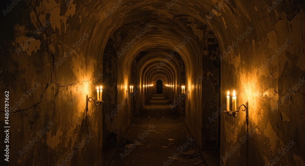 Obraz premium Mysterious ancient structure interior