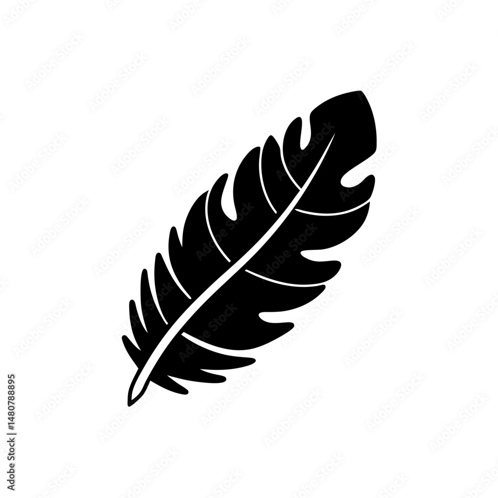 Fototapeta premium creative details Outline silhouette Feather icon vector illustration 