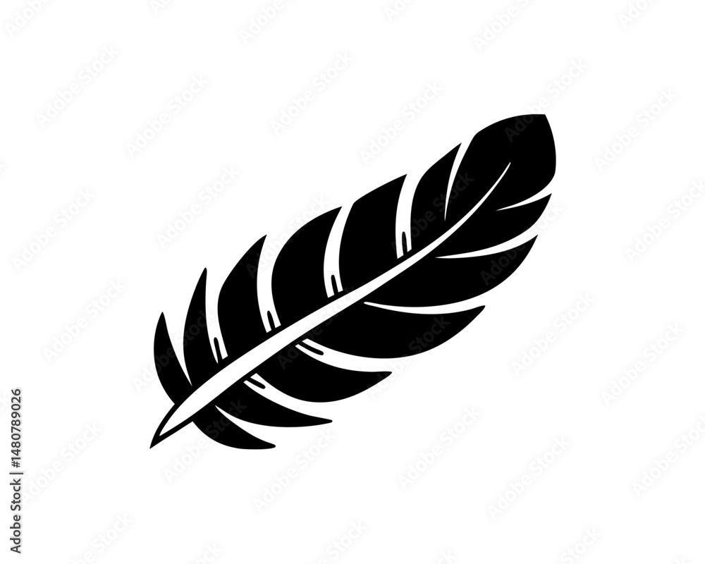 Fototapeta premium creative details Outline silhouette Feather icon vector illustration 