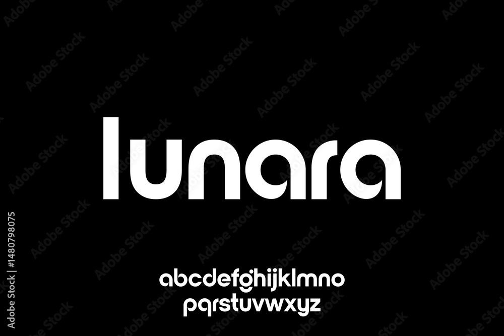 word of lunara . modern minimalist clean alphabet font. lowercase bold typography vector illustration design word of lunara . modern minimalist clean alphabet font. lowercase bold typography vector illustration design