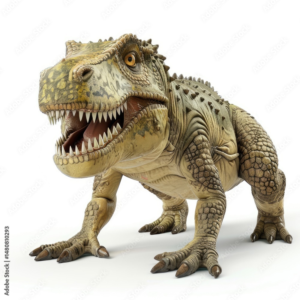 Fototapeta premium A digital rendering of a ferocious prehistoric reptile.
