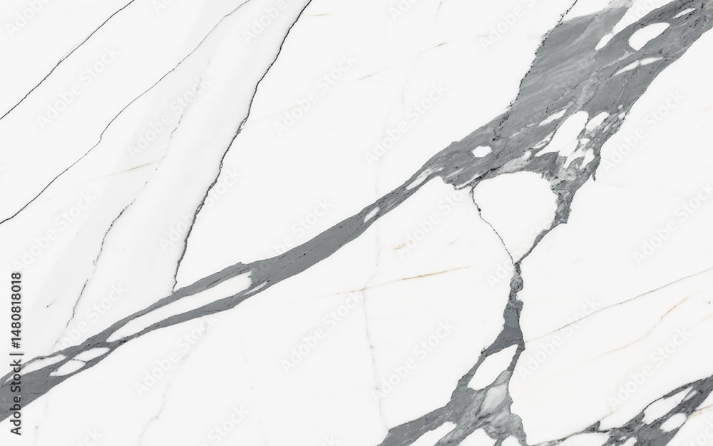 Fototapeta premium Statuario Marble with Crisp White Base and Dramatic Gray Veins
