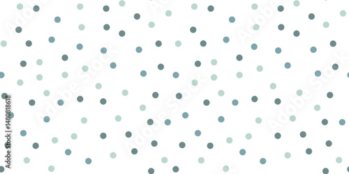 Seamless vector polka dot seamless pattern. Random scattered pastel blue dots. Minimalist background for textile, stationery, baby product, packaging, kids apparel, wrapping paper