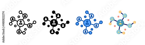 Networking icon set bundle. Multi style icon collection perfect for websites, apps, and presentations. Simple vector icon collection