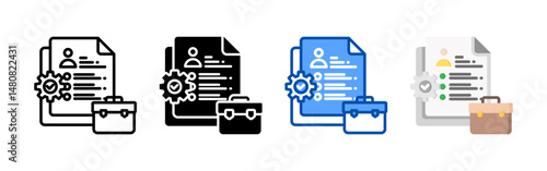 Job offer icon set bundle. Multi style icon collection perfect for websites, apps, and presentations. Simple vector icon collection