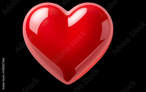 Realistic Heart Shape Isolated Psd Mockup 3d Icon On Transparent Background