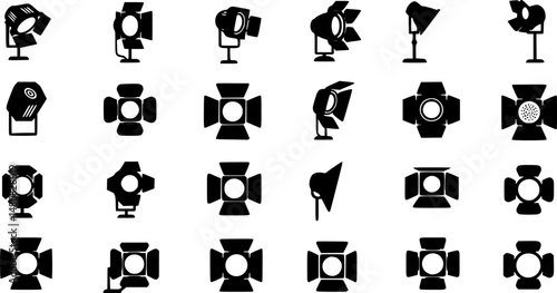 set of Spotlight icons collection vector illustration design
