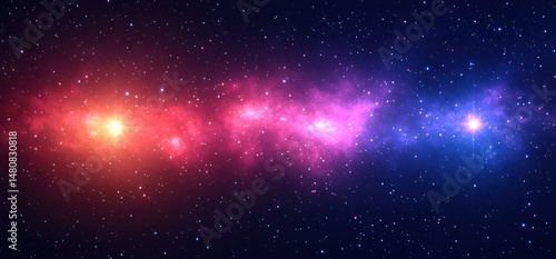 Cosmic nebula, vibrant colors, stellar background, space exploration, website banner