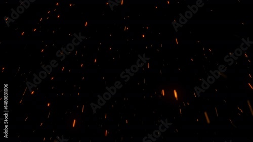 Cinematic Falling Fire Particle Overlay #1-1