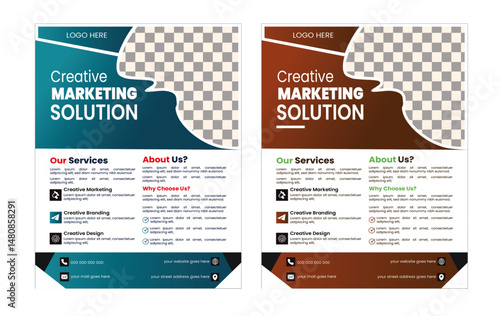  Creative business flyer design a4 flyer template perfact and modern vactor corporate flyer 2 colorful flyer design template business advertising vactor uniqe design.

