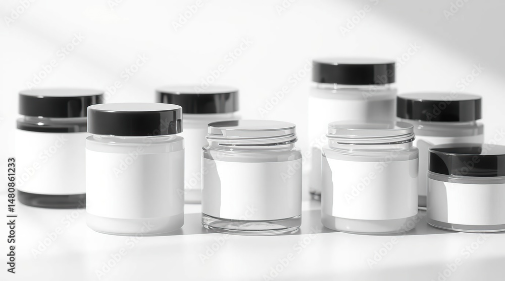 Cosmetic Jars Mockup. Cosmetic Jars Mockup.