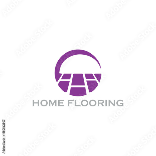 home flooring tile logo design vector