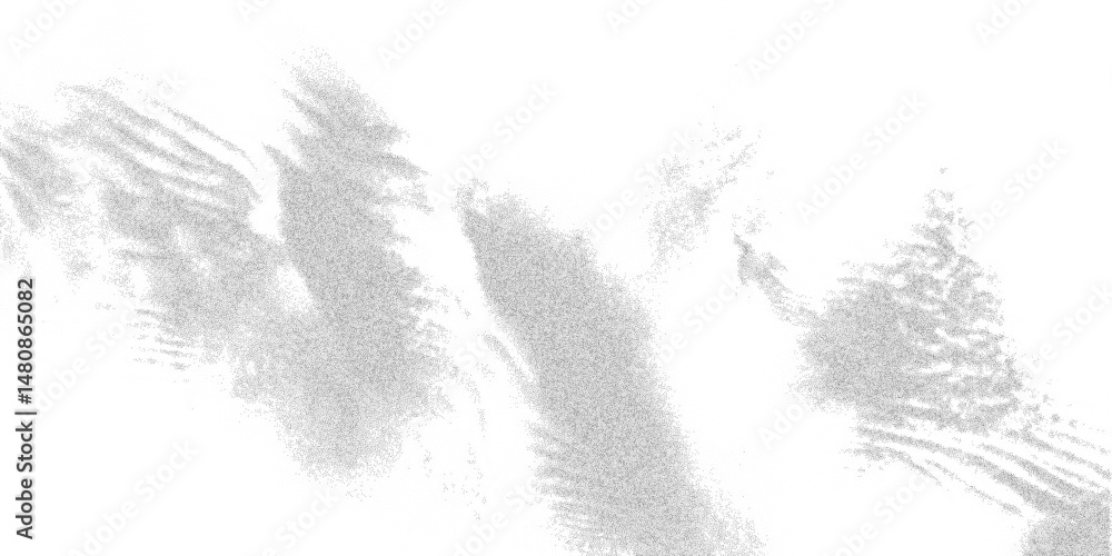 Fototapeta premium Stippled distortion with wave-like shadows and ripple pattern. Soft dissolve in abstract monochrome texture. Vector illustration