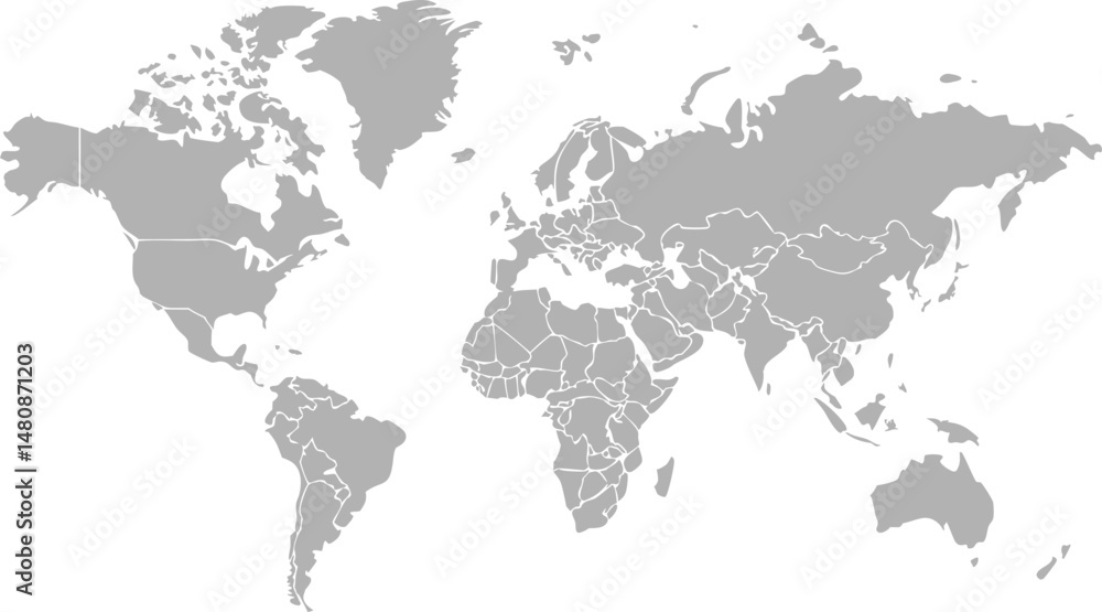 Naklejka premium world map vector illustration