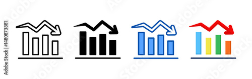 Crisis icon set bundle. Multi style icon collection perfect for websites, apps, and presentations. Simple vector icon collection