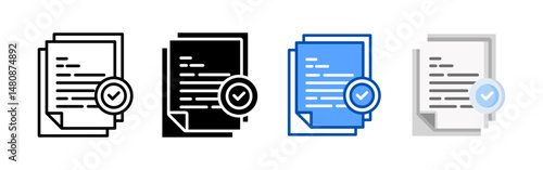 Agreement icon set bundle. Multi style icon collection perfect for websites, apps, and presentations. Simple vector icon collection