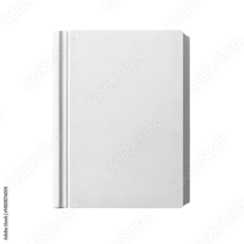 Blank hardcover notebook for creative writing, journaling, or note-taking in a minimalist design, suitable for all ages and settings. on transparent background