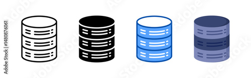 Server icon set bundle. Multi style icon collection perfect for websites, apps, and presentations. Simple vector icon collection