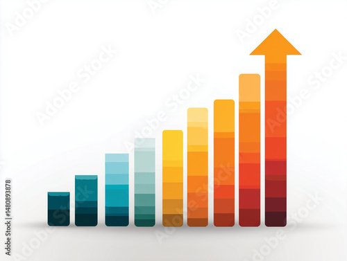 Free Download  setas apontando para cima em gráfico, simbolizando crescimento, sucesso e progresso. Ideal para negócios, finanças, investimentos e apresentações corporativas - GFXLoad