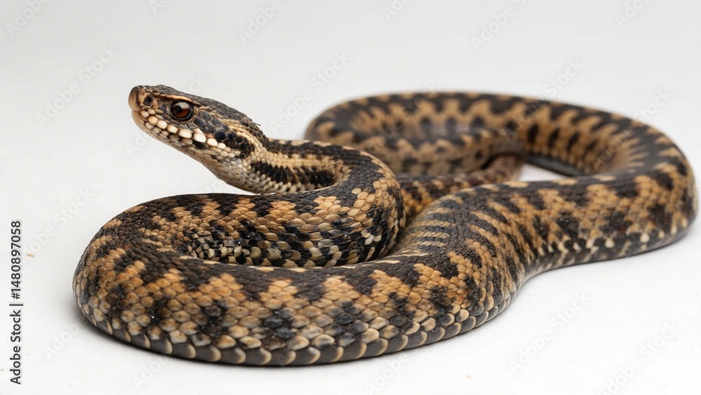 Obraz premium Common European Adder on studio background 