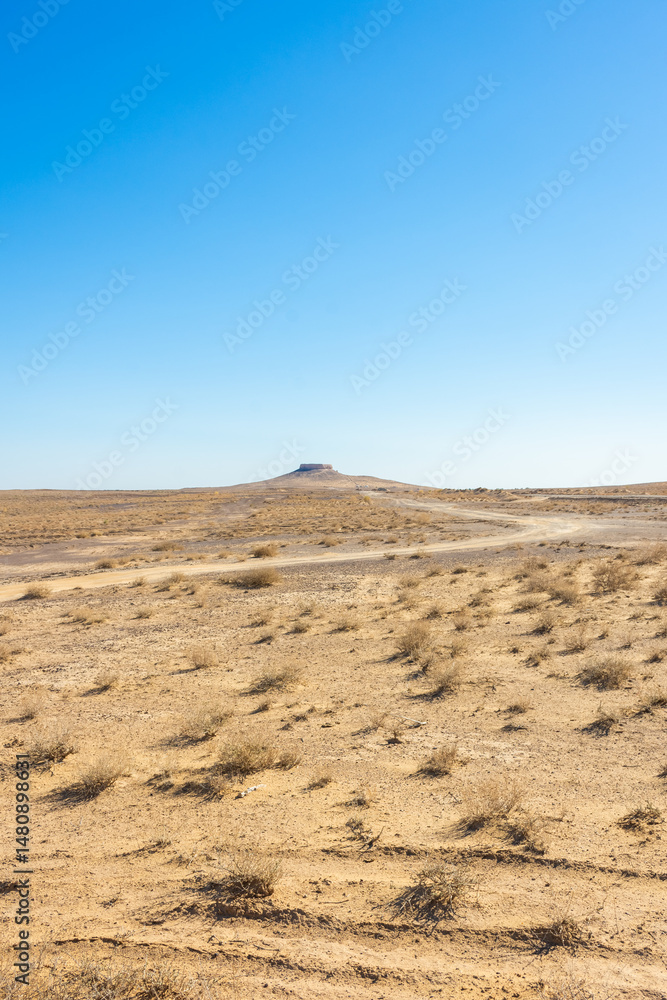 The fortress of Chilpik Kala, a tower of silence (dakhla) of the ancient Zoroastrian religion, serving as burial site in the desert, Uzbekistan The fortress of Chilpik Kala, a tower of silence (dakhla) of the ancient Zoroastrian religion, serving as burial site in the desert, Uzbekistan