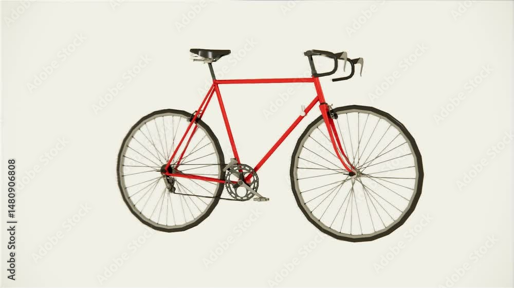 red road bike 360 animation red road bike 360 animation