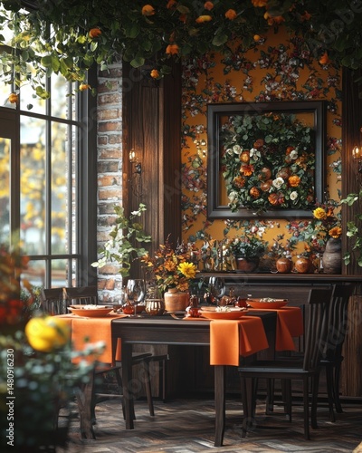 Autumnal Restaurant Interior