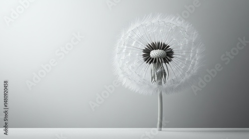 Wallpaper Mural Monochromatic dandelion Torontodigital.ca