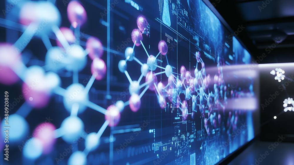 Abstract Molecular Network Visualization on a Digital Display Abstract Molecular Network Visualization on a Digital Display