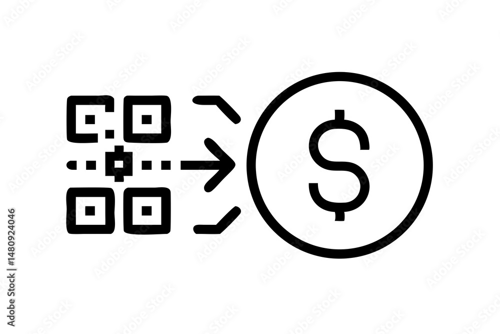 Obraz premium QR Code Payment Transforming Digital Currency Transactions