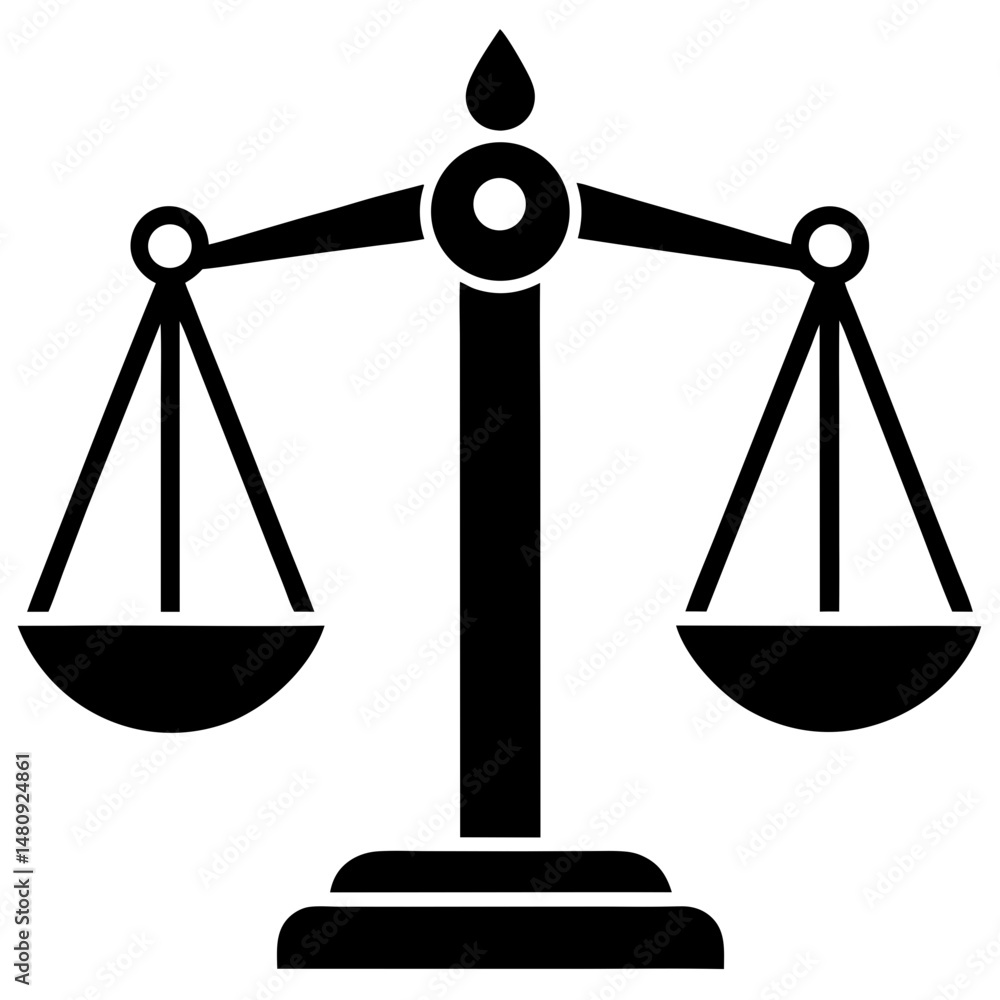 Scales of justice symbol silhouette vector illustration Scales of justice symbol silhouette vector illustration