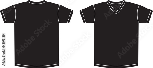 tシャツ　黒　vネック