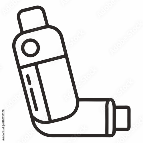 Inhaler  Line art vector  icon