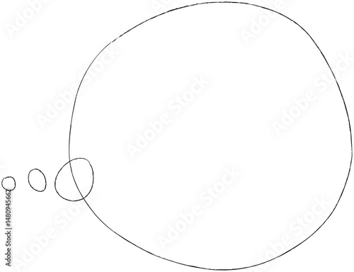 手描きの楕円ふきだしイラスト