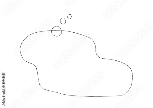 手描きの楕円ふきだしイラスト