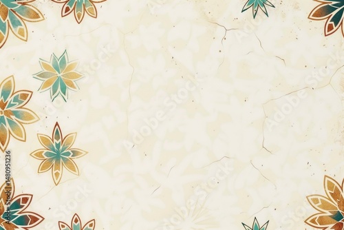 Asian islamic indian style pattern background gold lining
