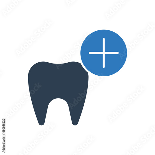 Tooth And Teeth Add Icon
