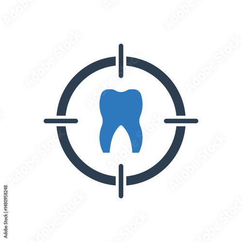 Tooth And Teeth Target Icon