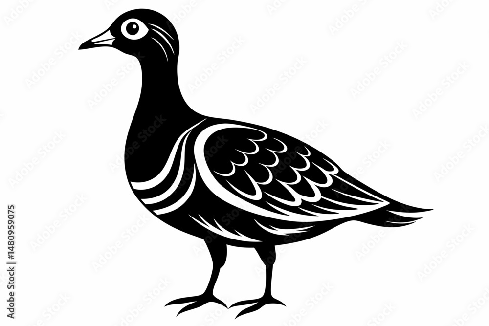Fototapeta premium woodcock silhouette line art vector illustration with a white background