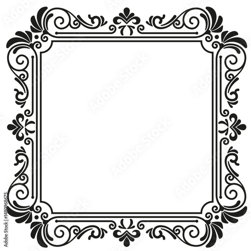 Elegant flourish frame