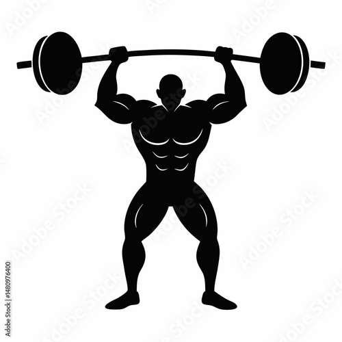 man lifting barbell